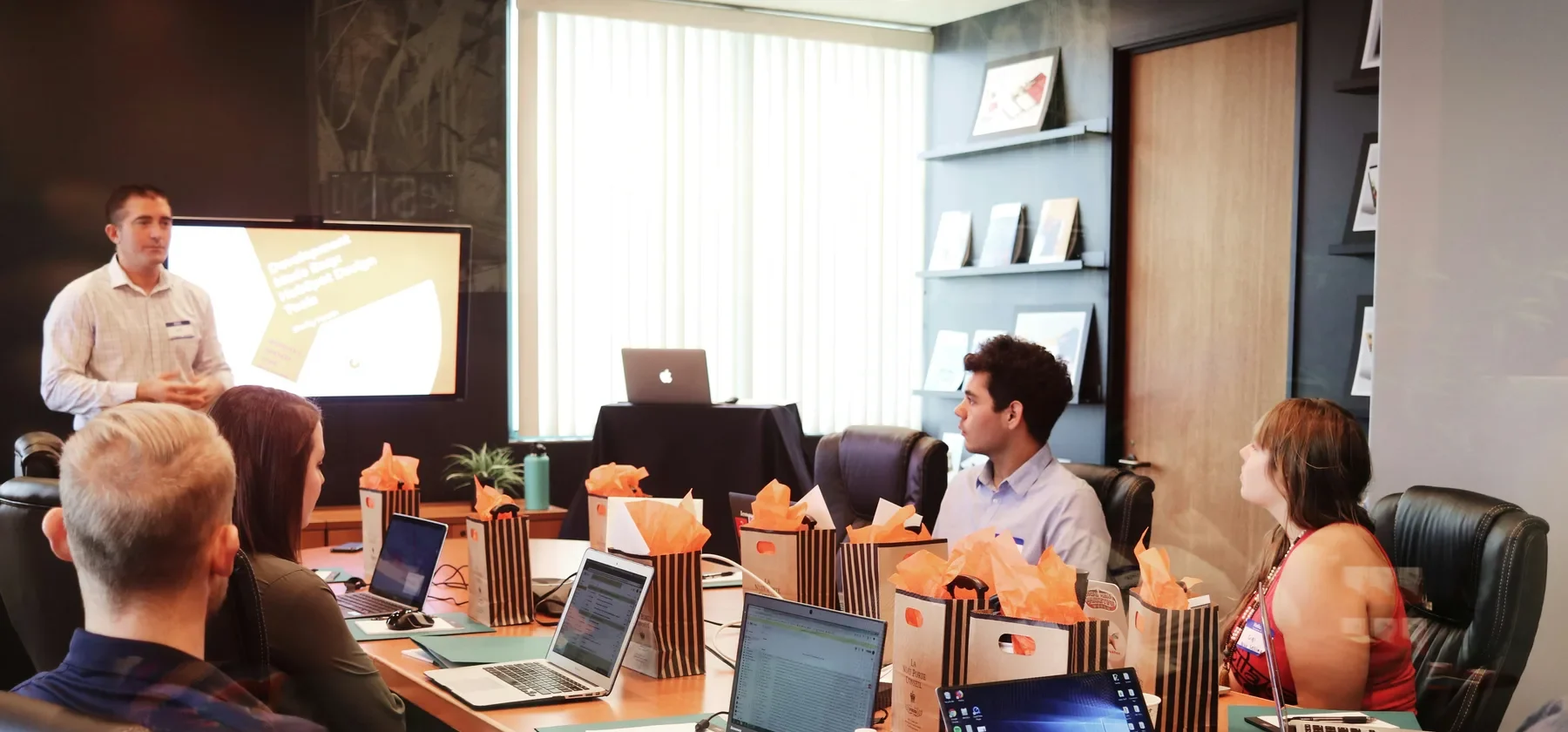 A leadership team in a facilitated working session